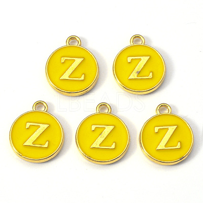 Golden Plated Alloy Enamel Charms ENAM-S118-09Z-1