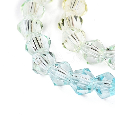 Gradient Color Baking Paint Glass Bead Strands X1-DGLA-A039-T6mm-A012-1