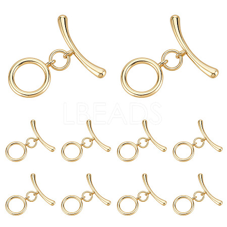 10Bags Brass Toggle Clasps KK-ME0002-40-1