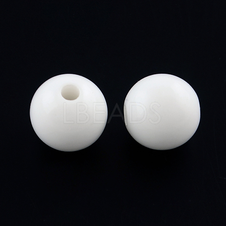 Round Opaque Acrylic Beads SACR-R865-20mm-11-1