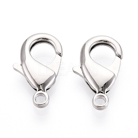 Brass Lobster Claw Clasps KK-YW0004-01D-P-1