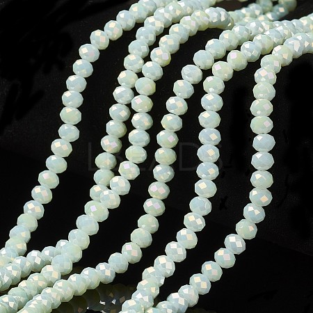 Electroplate Opaque Glass Beads Strands EGLA-A034-P4mm-T16-1