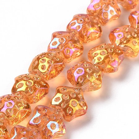 Transparent Electroplate Glass Beads Strands GLAA-C025-01J-1