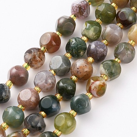 Natural Jade Beads Strands G-A030-B21-8mm-B-1