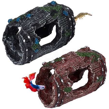 2Pcs 2 Colors Resin Stump Display Decorations DJEW-GF0001-87-1