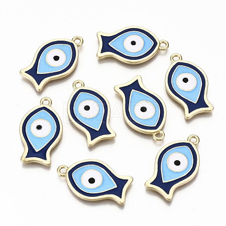 Alloy Enamel Pendants X-PALLOY-T075-34-NR-1