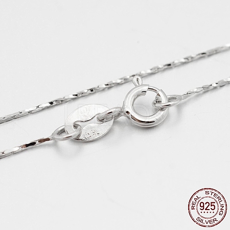 Anti-Tarnish Rhodium Plated 925 Sterling Silver Coreana Chain Necklaces STER-M086-17A-1