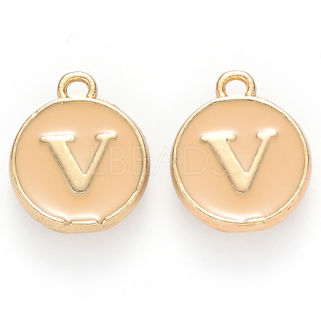 Golden Plated Alloy Enamel Charms LS-ENAM-S118-06V-1