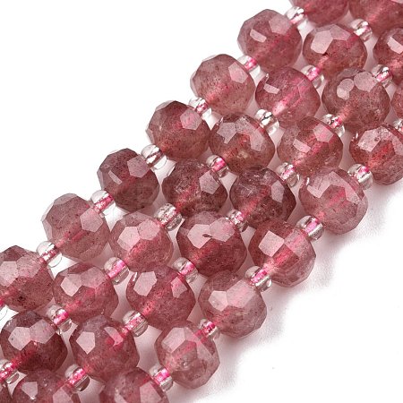 Natural Strawberry Quartz Beads Strands G-N327-08O-1
