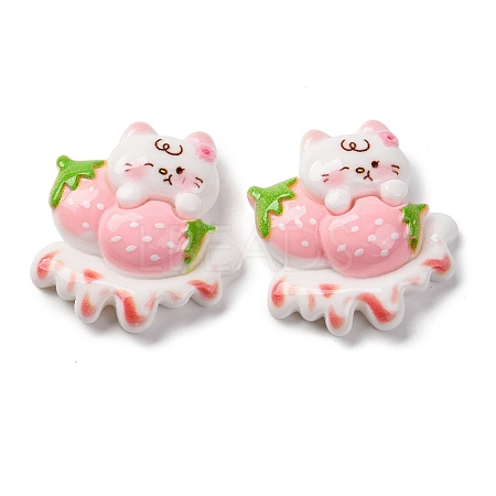 Cat Theme Opaque Resin Cabochons CRES-Z010-01D-1