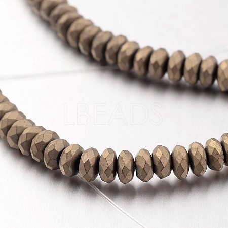Electroplate Non-magnetic Synthetic Hematite Bead Strands G-F300-48A-F06-1