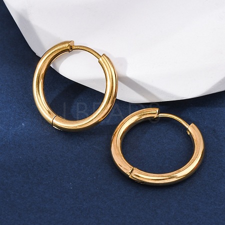 Ion Plating(IP) 304 Stainless Steel Huggie Hoop Earrings EJEW-F111B-19mm-G-1