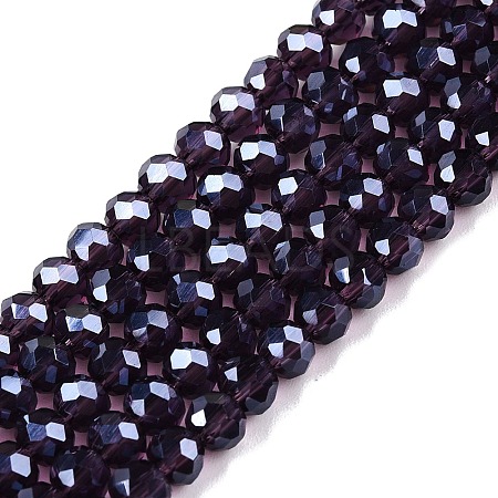 Electroplate Glass Beads Strands EGLA-A044-T4mm-A15-1