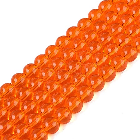 Transparent Glass Beads Strands GLAA-T032-T6mm-25-1