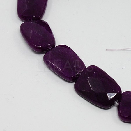 Dyed Natural White Jade Bead Strands G-N0022-02-1