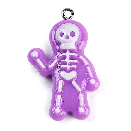 Halloween Theme Resin Pendants RESI-M046-01B-02-1