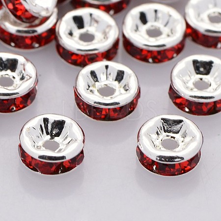 Brass Rhinestone Spacer Beads RB-A014-Z8mm-21S-NF-1