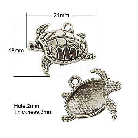 Tibetan Style Alloy Pendants TIBEP-22627-AS-NR-1