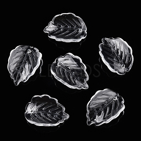 Transparent Glass Petal Beads GLAA-N001-17-1