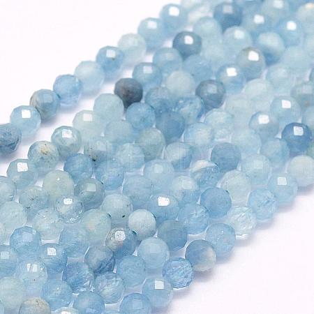 Natural Aquamarine Beads Strands G-F509-02-3mm-1