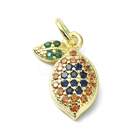 Brass Micro Pave Cubic Zirconia Pendants KK-H475-17G-02-1