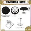 30 Bags Cloth Covered Alloy Buttons BUTT-PH0001-68-2