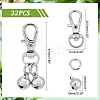 32Pcs 304 Stainless Steel Bell Charm Decorations HJEW-PH01559-2