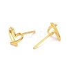 Open Heart 925 Sterling Silver Stud Earrings EJEW-I259-07G-2