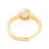 Round Natural Blue Lace Agate Adjustable Rings LS-RJEW-Q817-03G-03-3
