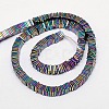 Electroplate Non-magnetic Synthetic Hematite Heishi Beads Strands G-J171A-4x4mm-M-3