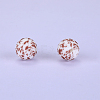 Printed Round Silicone Focal Beads SI-JX0056A-213-1