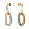 Brass Micro Pave Clear Cubic Zirconia Stud Earrings EJEW-F252-03G-2