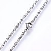 Tarnish Resistant 304 Stainless Steel Cable Chain Necklaces NJEW-P226-02P-01-2