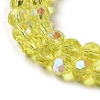 Electroplate Transparent Glass Beads Strands EGLA-A035-T6mm-L03-3
