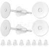 1600Pcs 2 Styles  304 Stainless Steel Flat Round Blank Peg Stud Earring Findings FIND-BBC0003-53A-1