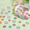 48Pcs 8 Styles Spray Painted 430 Stainless Steel Filigree Pendants STAS-HS0001-56-4