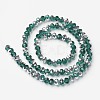 Electroplate Transparent Glass Beads Strands X-EGLA-A034-T8mm-M15-2