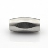 Tarnish Resistant 304 Stainless Steel Matte Surface Magnetic Clasps with Glue-in Ends STAS-O042-D-31-2