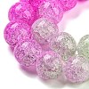 Spray Painted Crackle Glass Beads Strands DGLA-C002-10mm-08-4