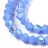 Opaque Solid Color Electroplate Glass Beads Strands LS-EGLA-A039-P2mm-L19-2