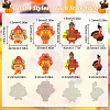 16Pcs 4 Styles Thanksgiving Day Opaque Acrylic Pendants SACR-SC0001-18-2