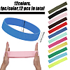 CHGCRAFT 12Pcs 12 Colors Rubber String Hat Band FIND-CA0008-47-2