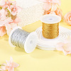 2 Rolls 2 Colors 12-Ply Round PET Metallic Thread MCOR-TA0001-03D-7