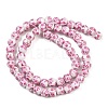 Handmade Flower Printed Porcelain Ceramic Beads Strands X-PORC-M005-6mm-03-4