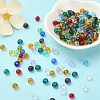 200Pcs Faceted Rondelle Transparent Glass Beads GLAA-YW0001-83-5