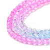 Transparent Gradient Color Glass Beads Strands GLAA-G101-2mm-07-5
