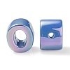 UV Plating Rainbow Iridescent Acrylic Beads OACR-C012-01C-1-3
