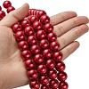 Eco-Friendly Glass Pearl Beads Strands X-HY-A008-14mm-RB084-4
