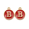 Golden Plated Alloy Enamel Charms ENAM-S118-03B-1