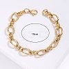 Stainless Steel Oval Link Chain Bracelet KM2112-1-3